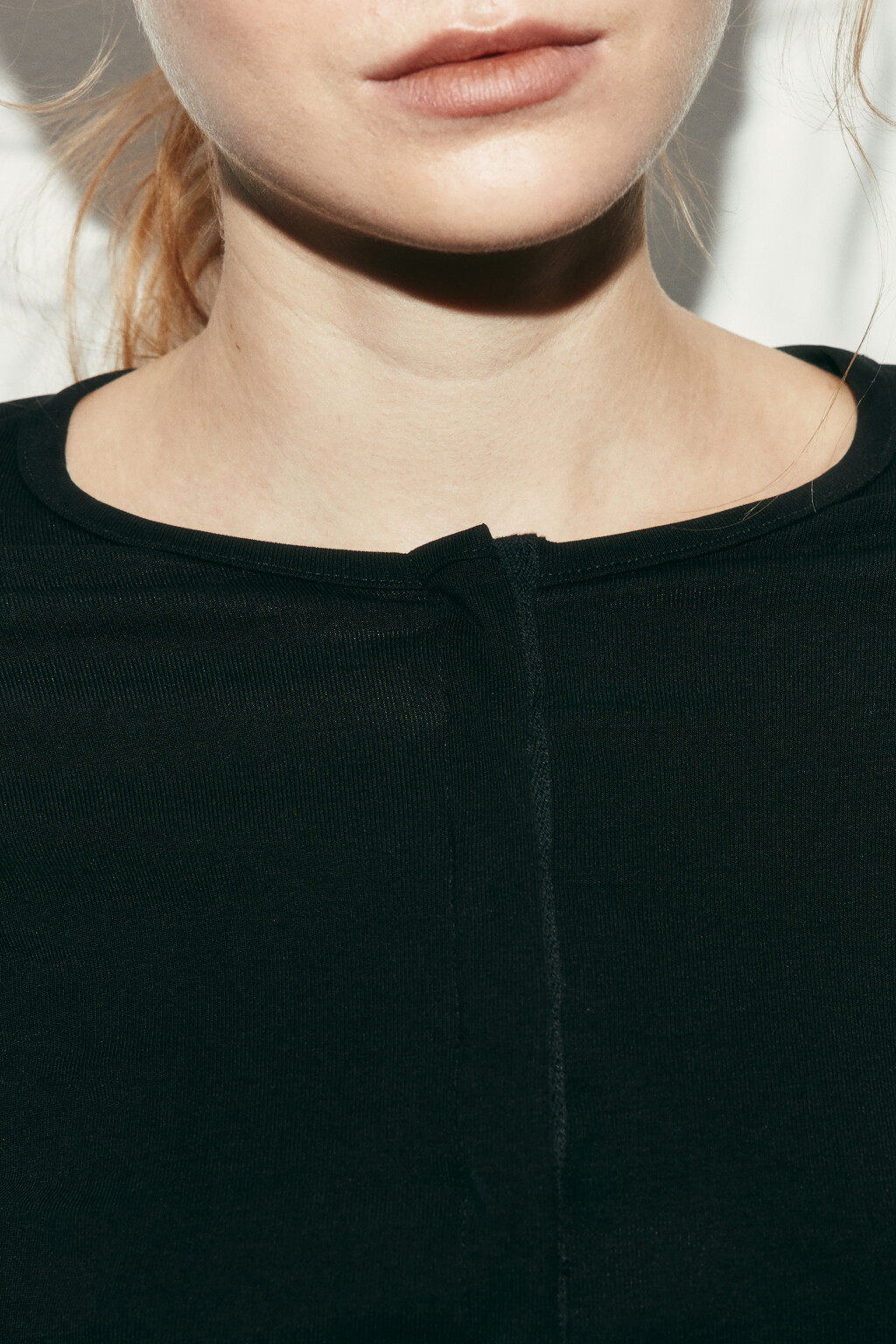 Лонгслив облегающий из лиоцелла - цвет черный - 5