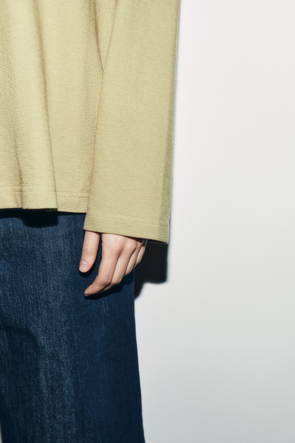 Лонгслив хлопковый базовый - цвет зеленый - 7