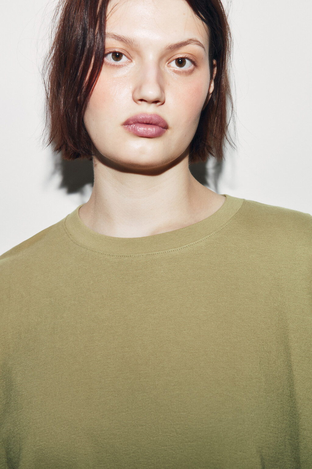 Лонгслив хлопковый базовый - цвет зеленый - 5