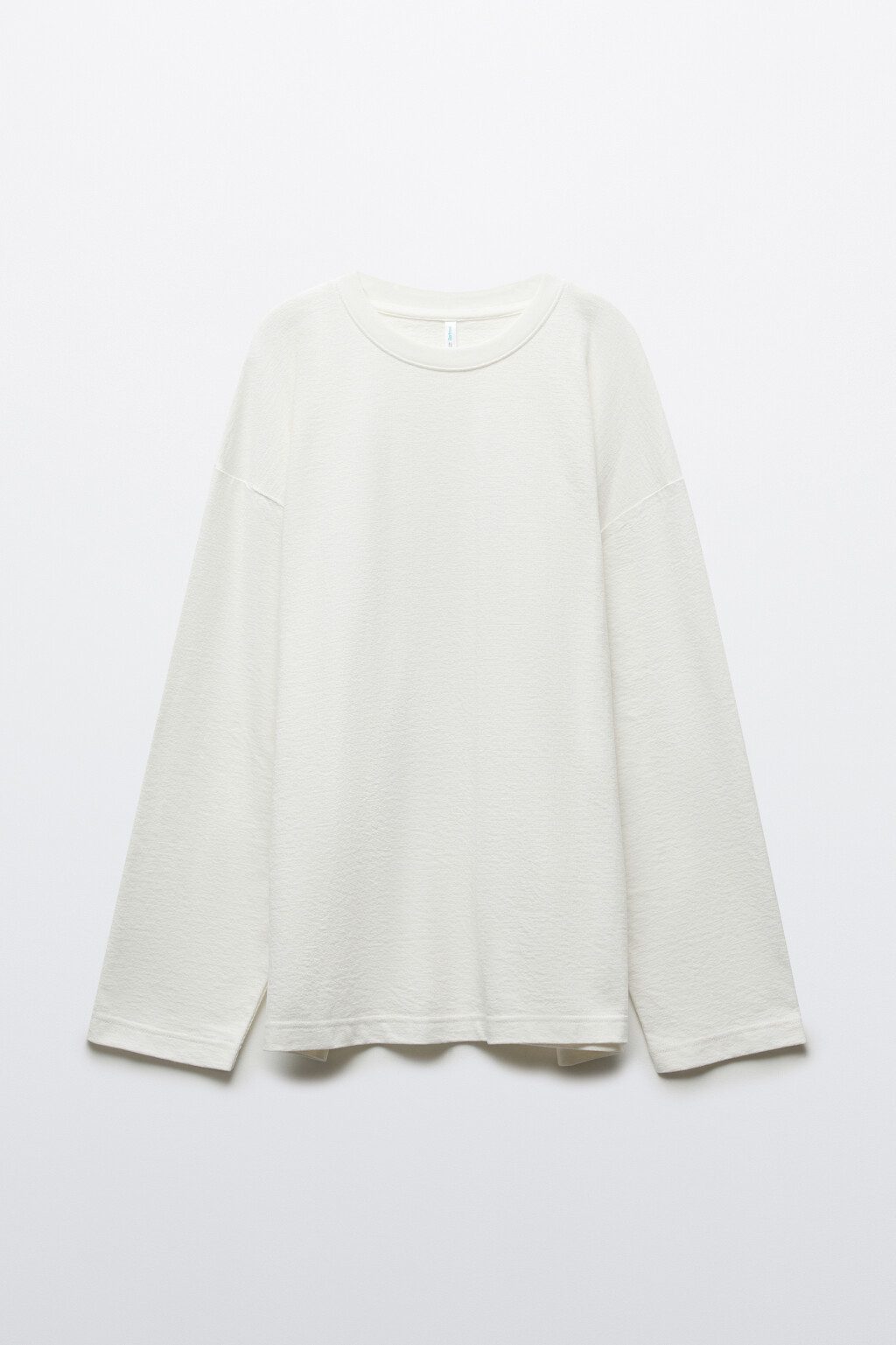 Лонгслив хлопковый базовый - цвет молочный - 1