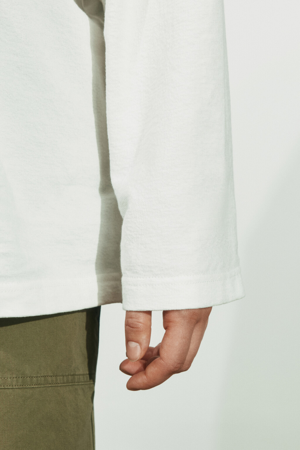 Лонгслив хлопковый базовый - цвет молочный - 7