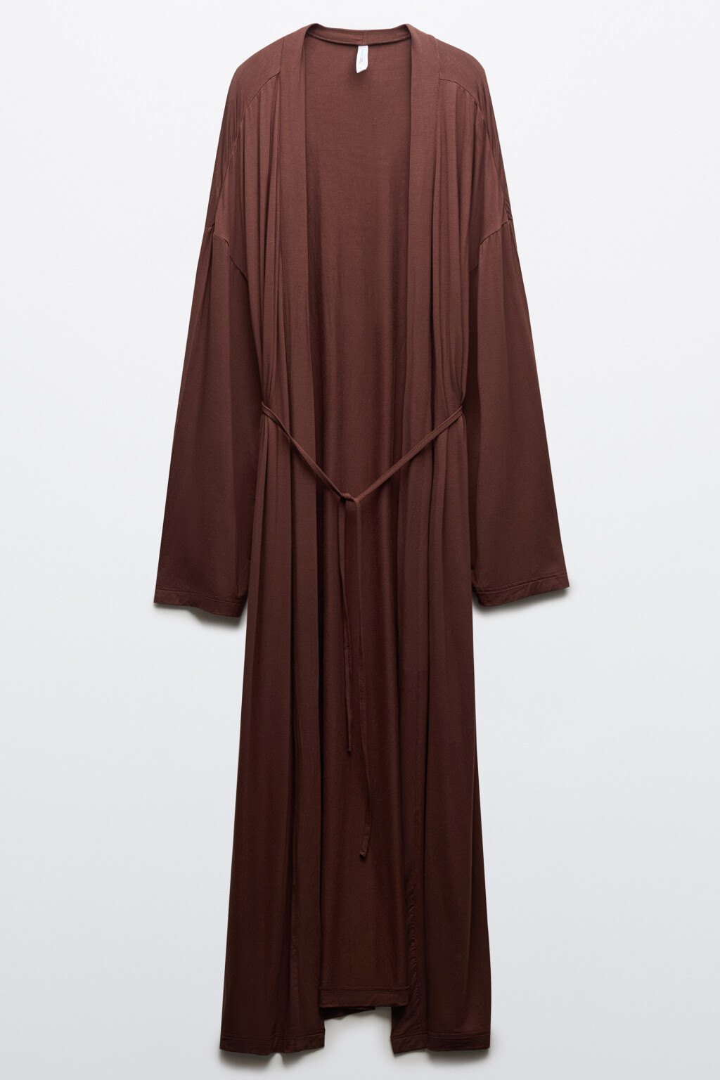 Кардиган вискозный в длине макси - цвет коричневый - 7