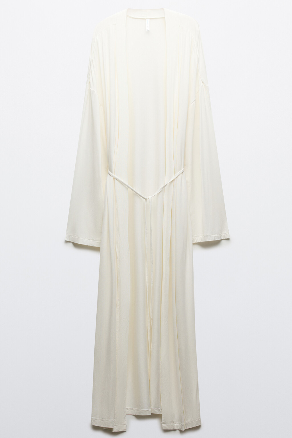 Кардиган вискозный в длине макси - цвет молочный - 8