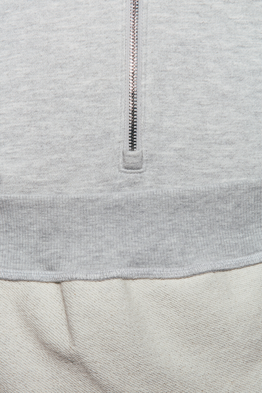 Худи оверсайз из футера с отложным воротником на молнии - цвет серый - 7