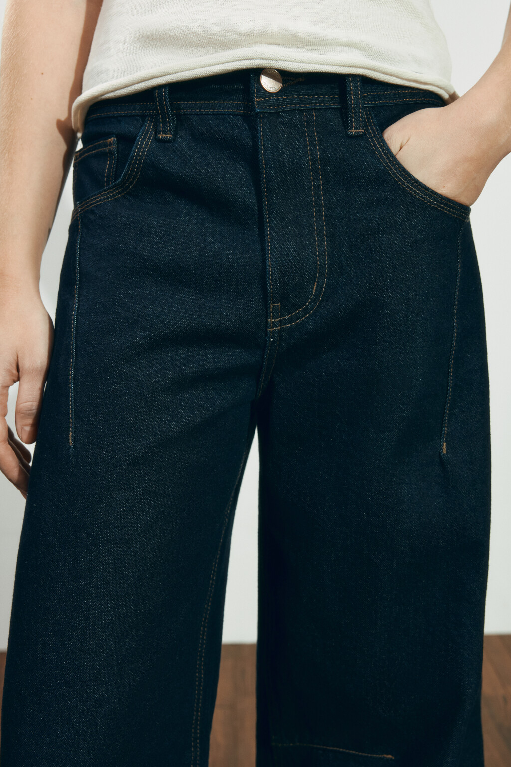 Джинсы barrel fit со средней посадкой - цвет синий - 7