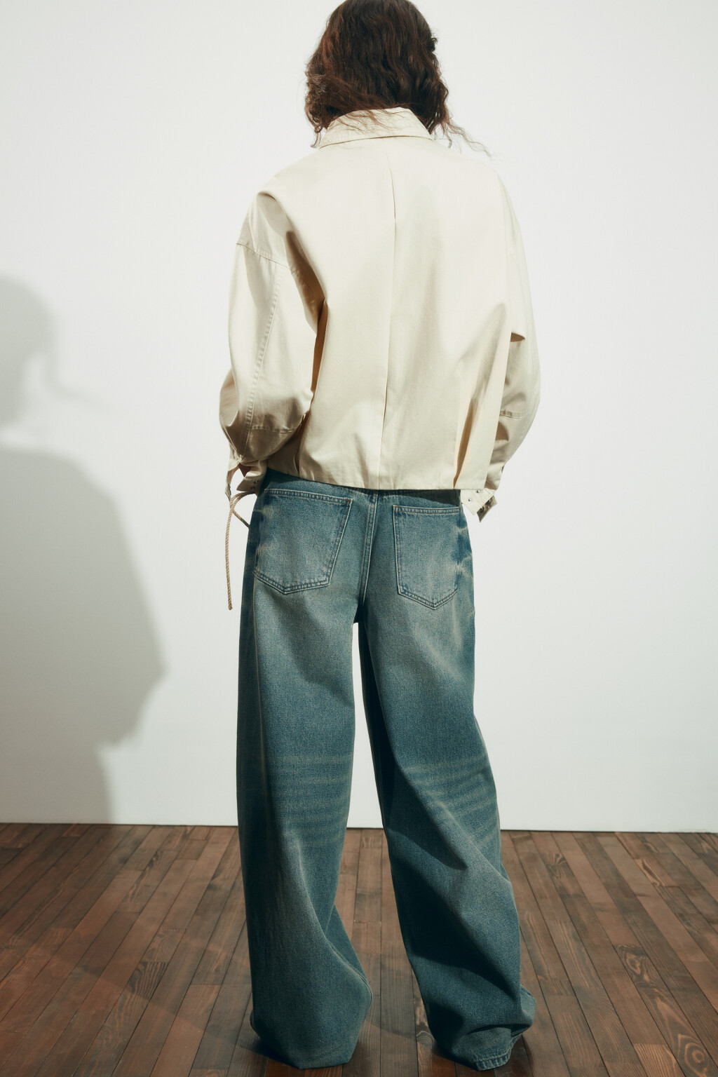 Джинсы baggy fit со средней посадкой - цвет синий - 1