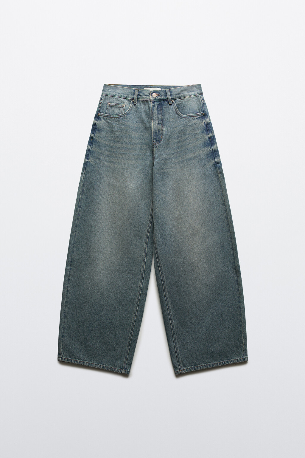 Джинсы baggy fit со средней посадкой - цвет синий - 1