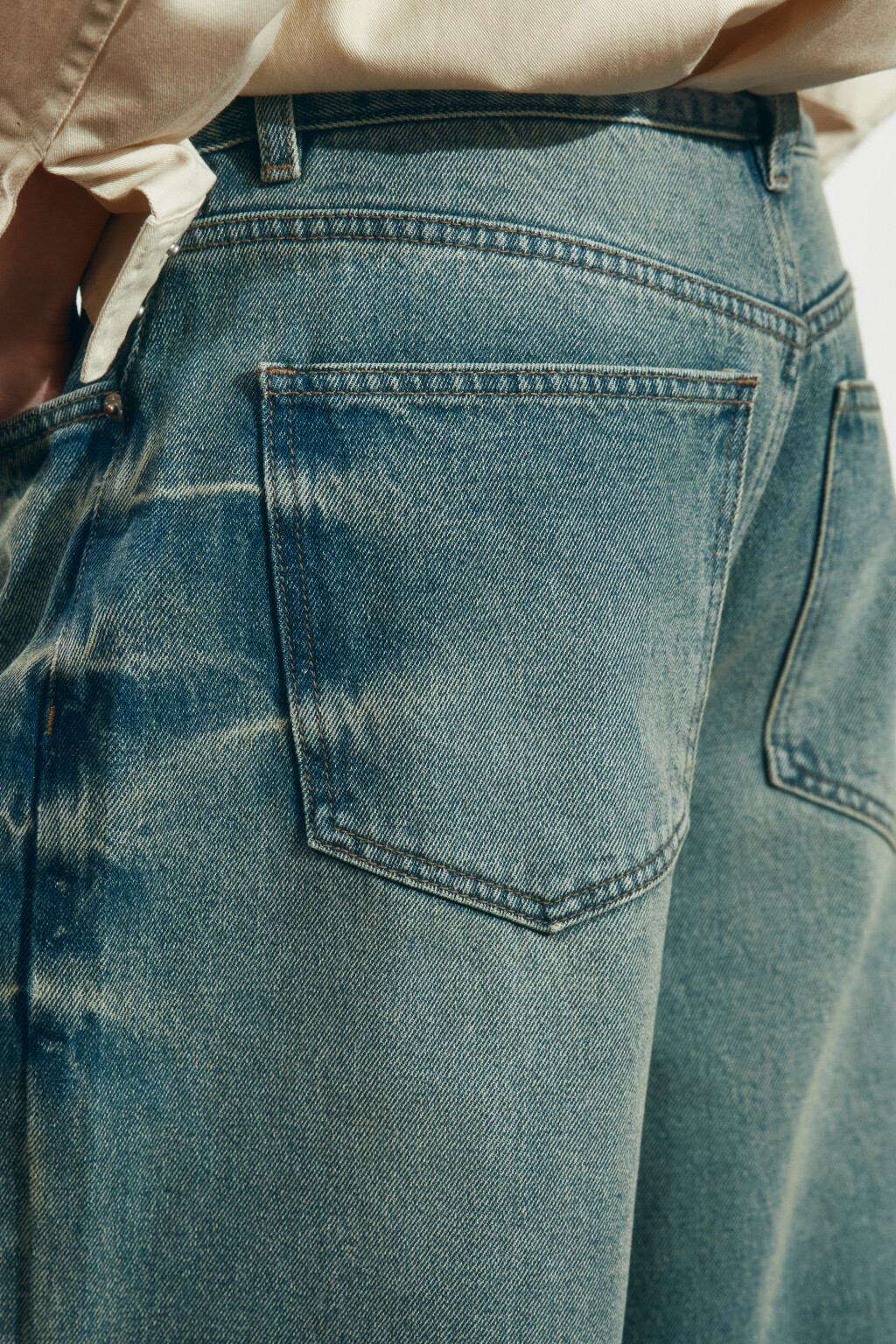Джинсы baggy fit со средней посадкой - цвет синий - 8