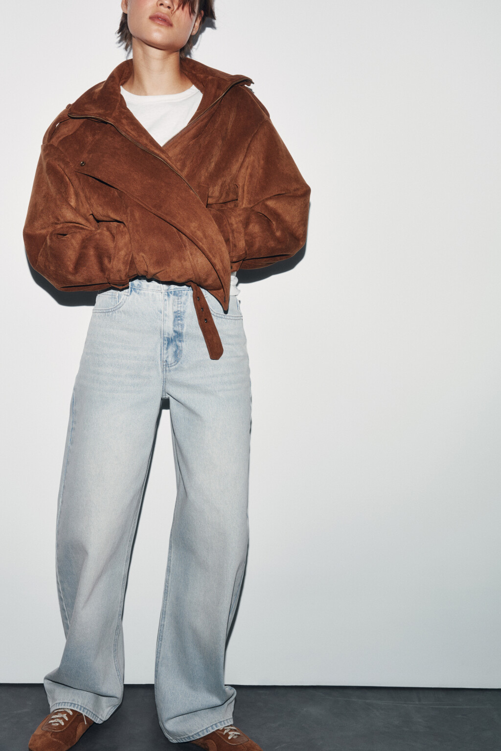 Джинсы barrel fit с высокой посадкой - цвет голубой - 1