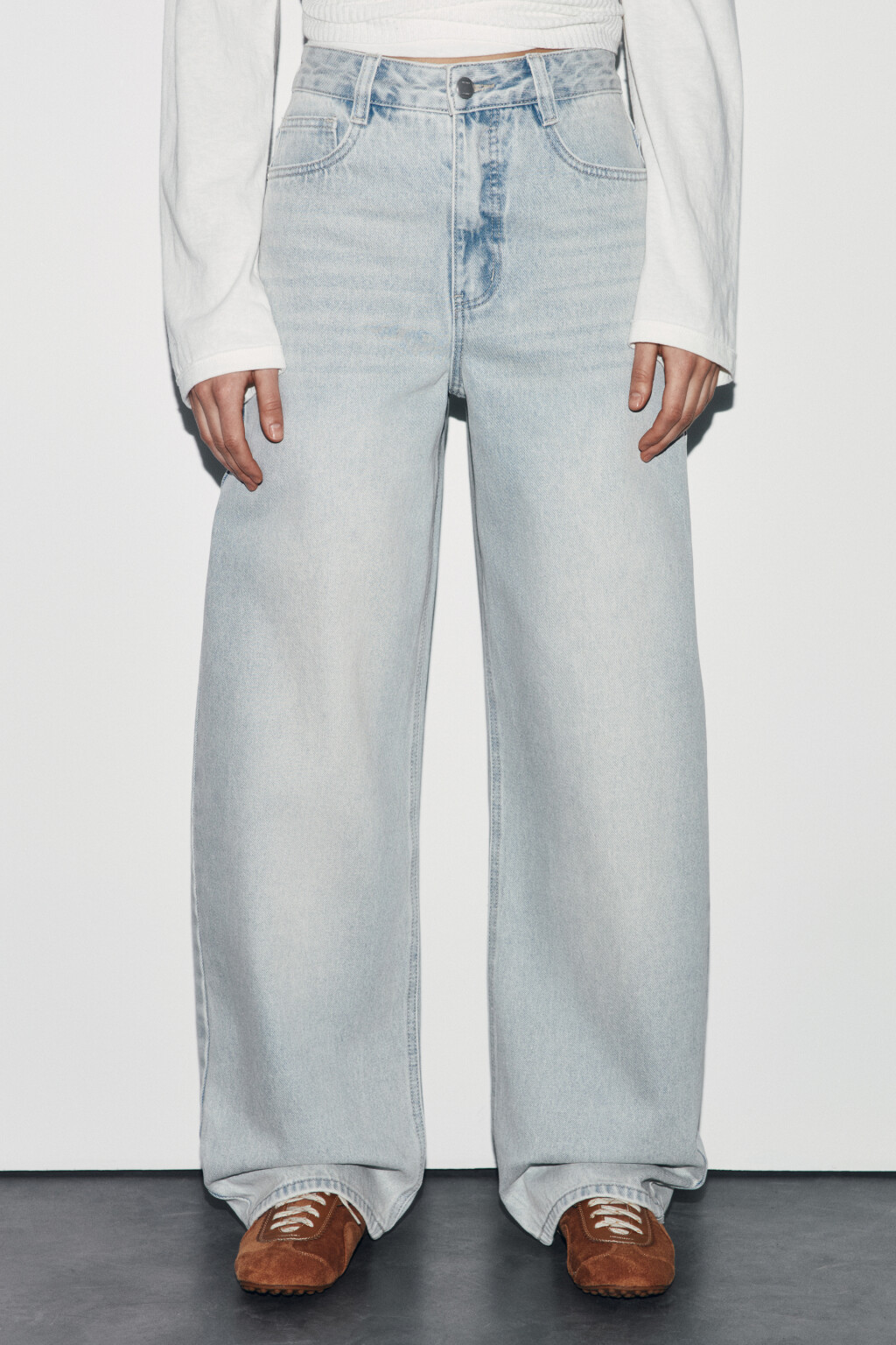 Джинсы barrel fit с высокой посадкой - цвет голубой - 2