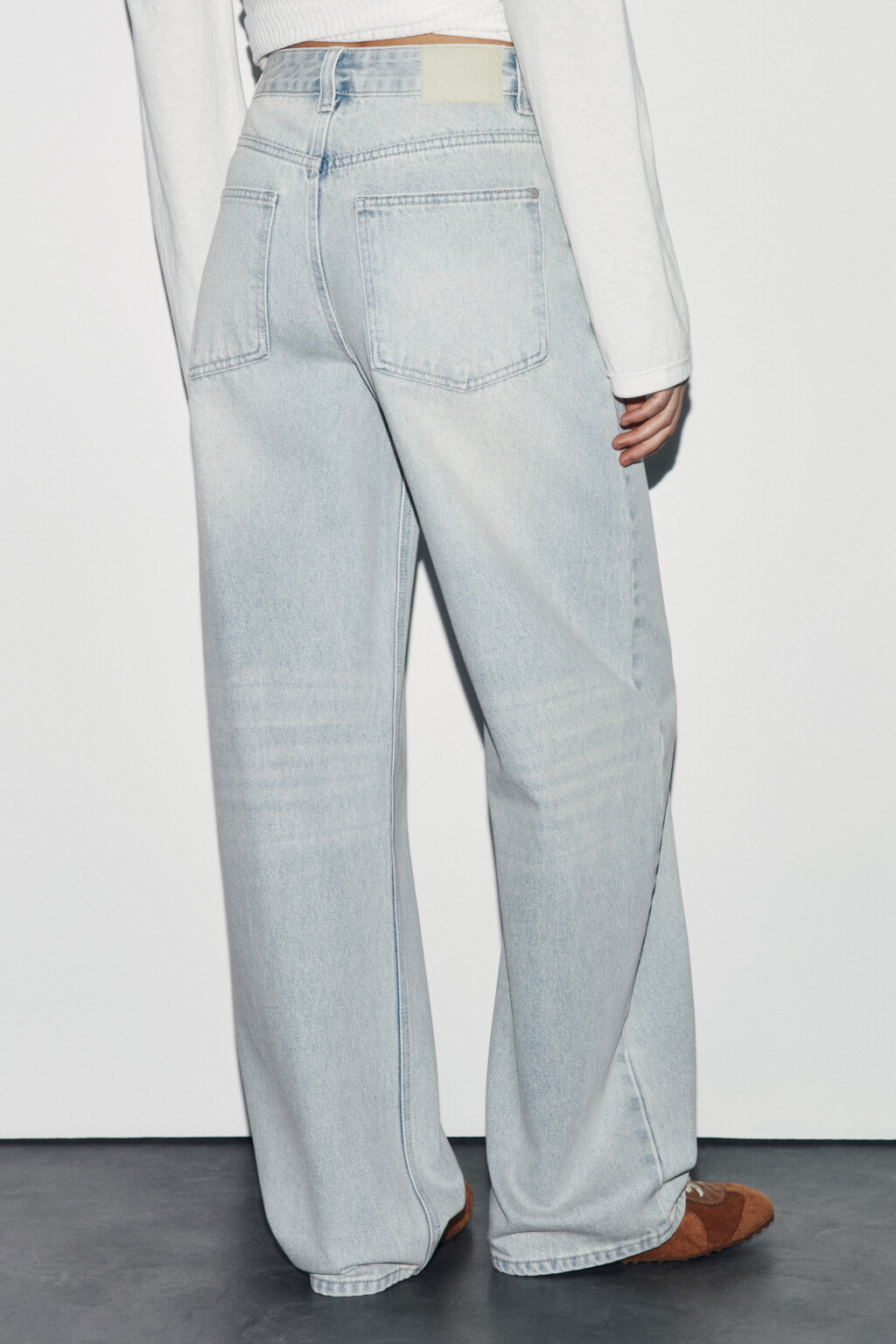 Джинсы barrel fit с высокой посадкой - цвет голубой - 3