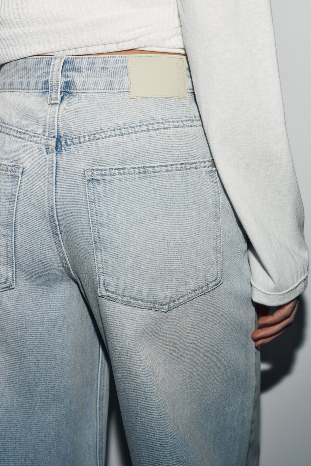 Джинсы barrel fit с высокой посадкой - цвет голубой - 6