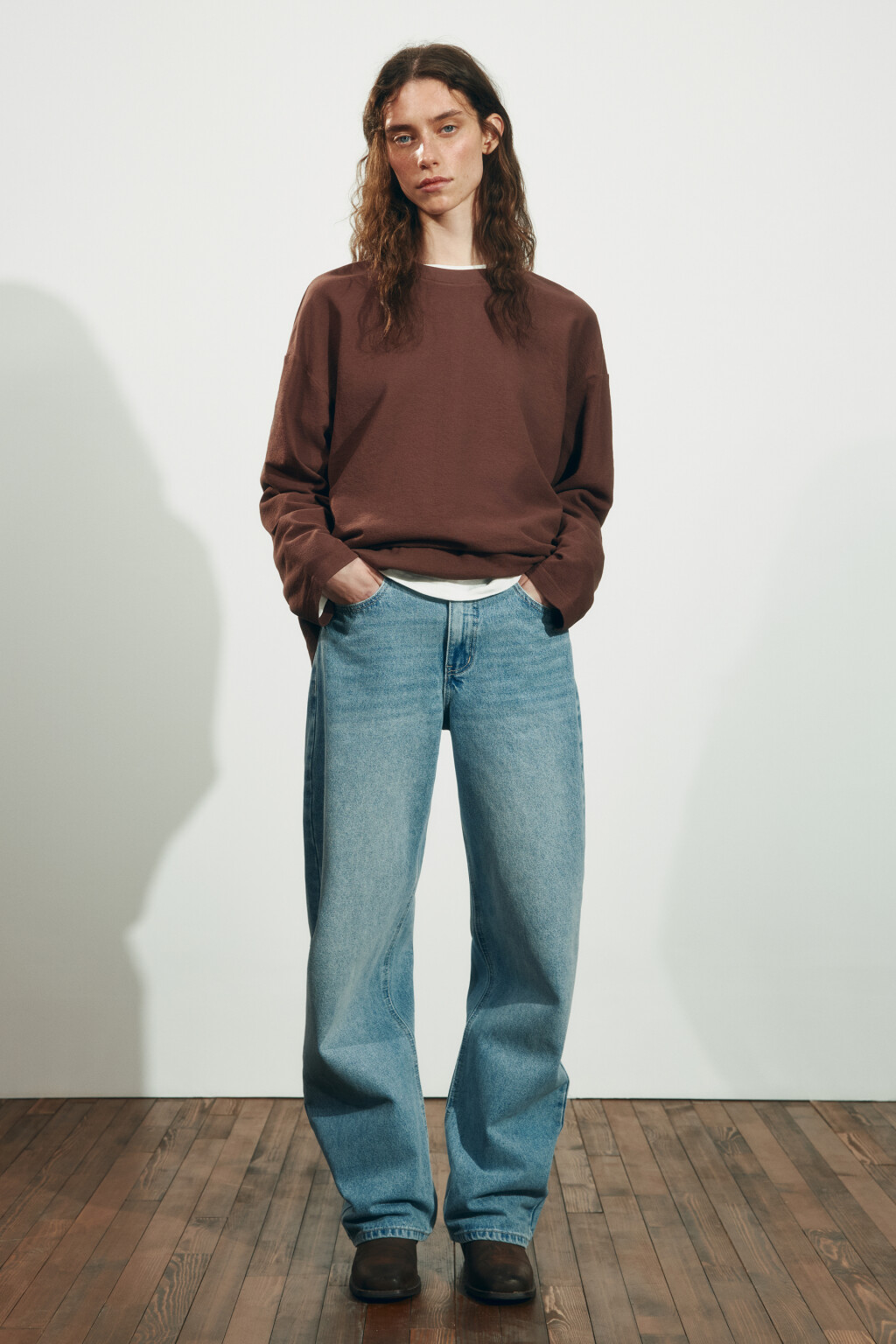 Джинсы barrel fit с высокой посадкой - цвет голубой - 5