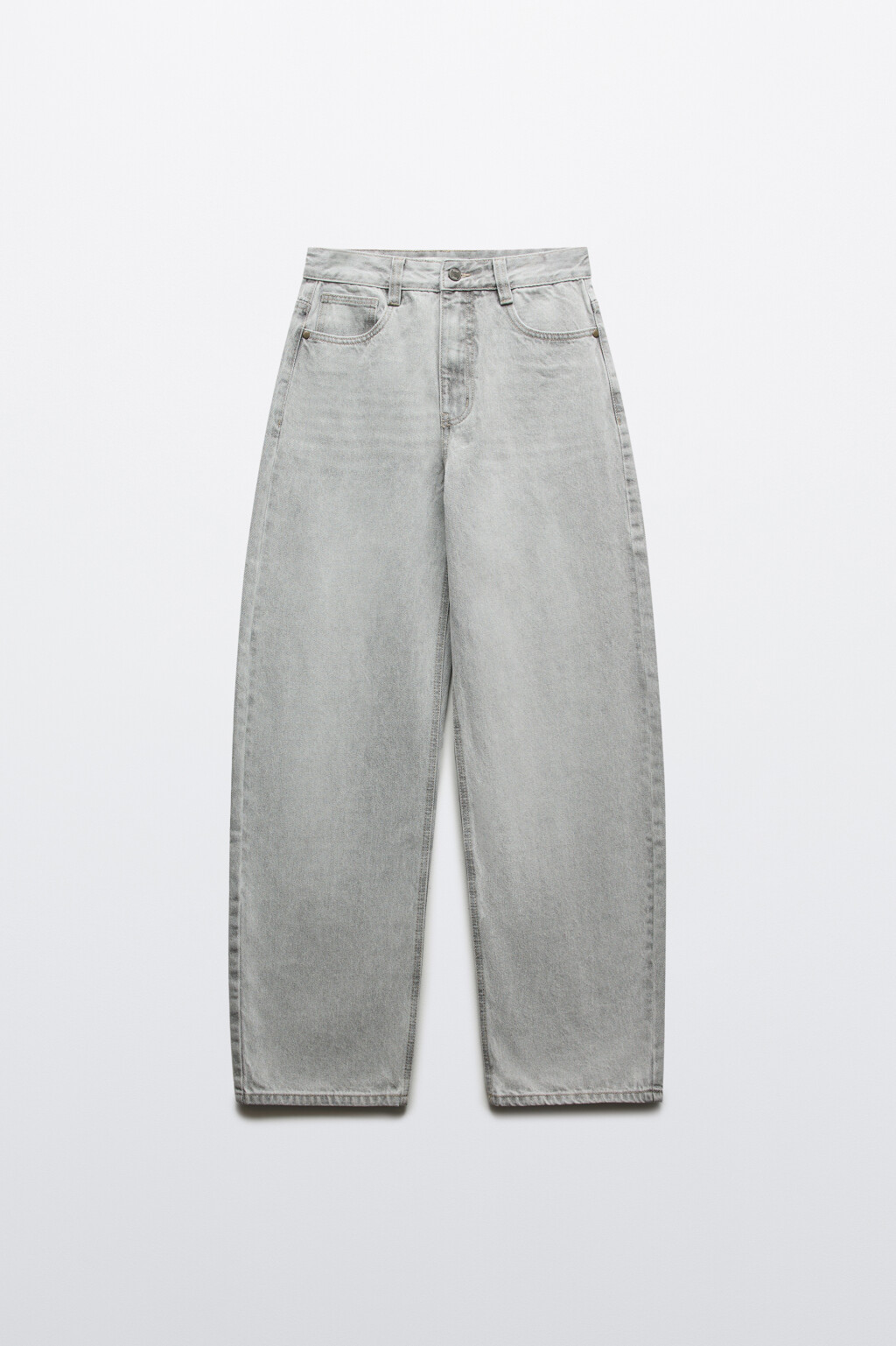 Джинсы barrel fit с высокой посадкой - цвет серый - 1