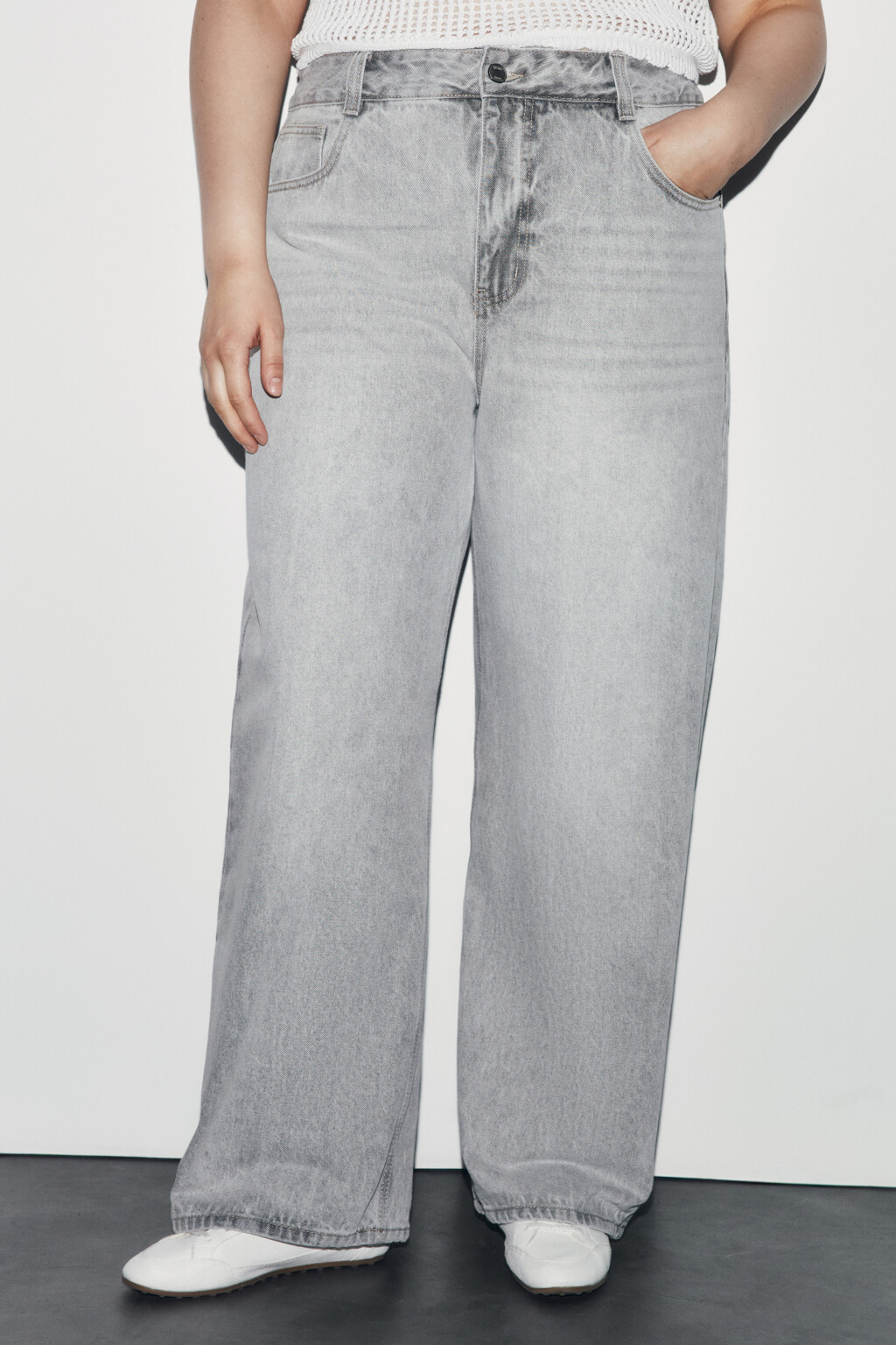 Джинсы barrel fit с высокой посадкой - цвет серый - 2