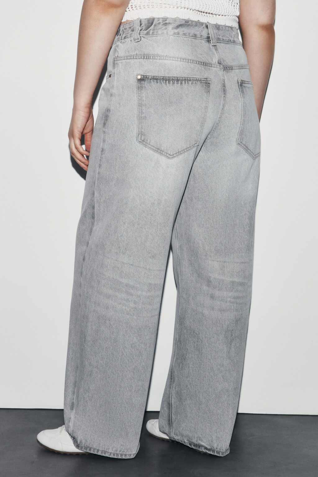 Джинсы barrel fit с высокой посадкой - цвет серый - 3