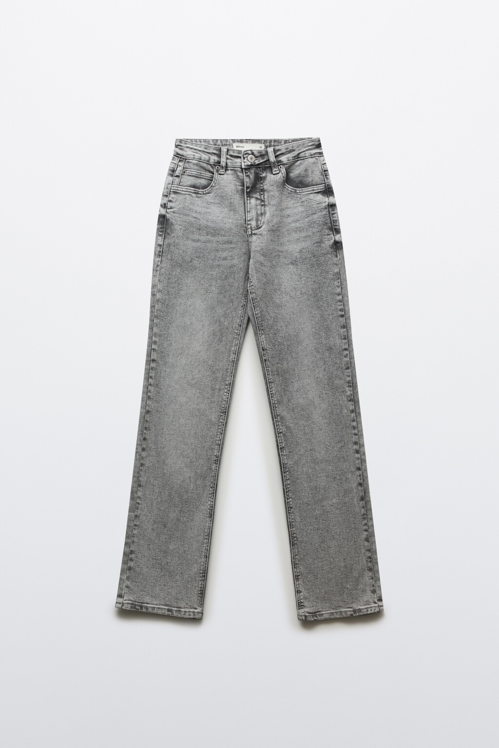 Джинсы straight fit со средней посадкой - цвет серый - 8