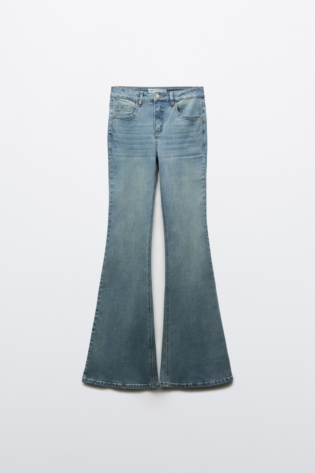 Джинсы клеш со средней посадкой - цвет голубой - 1