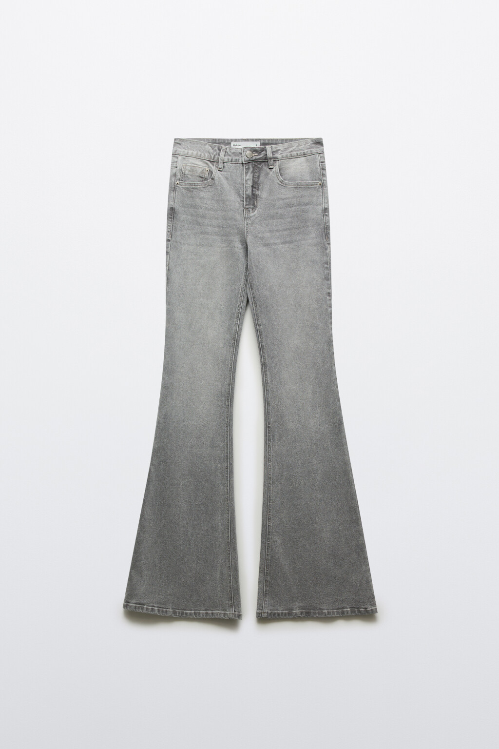 Джинсы клеш со средней посадкой - цвет серый - 1