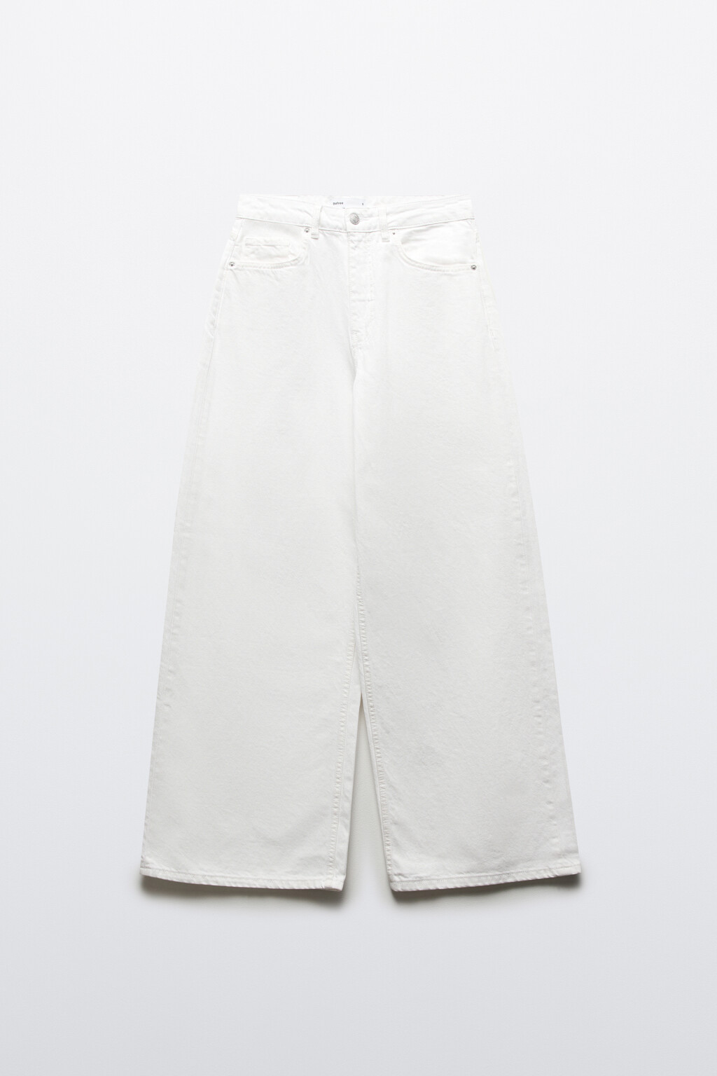 Джинсы wide leg с высокой посадкой - цвет белый - 7