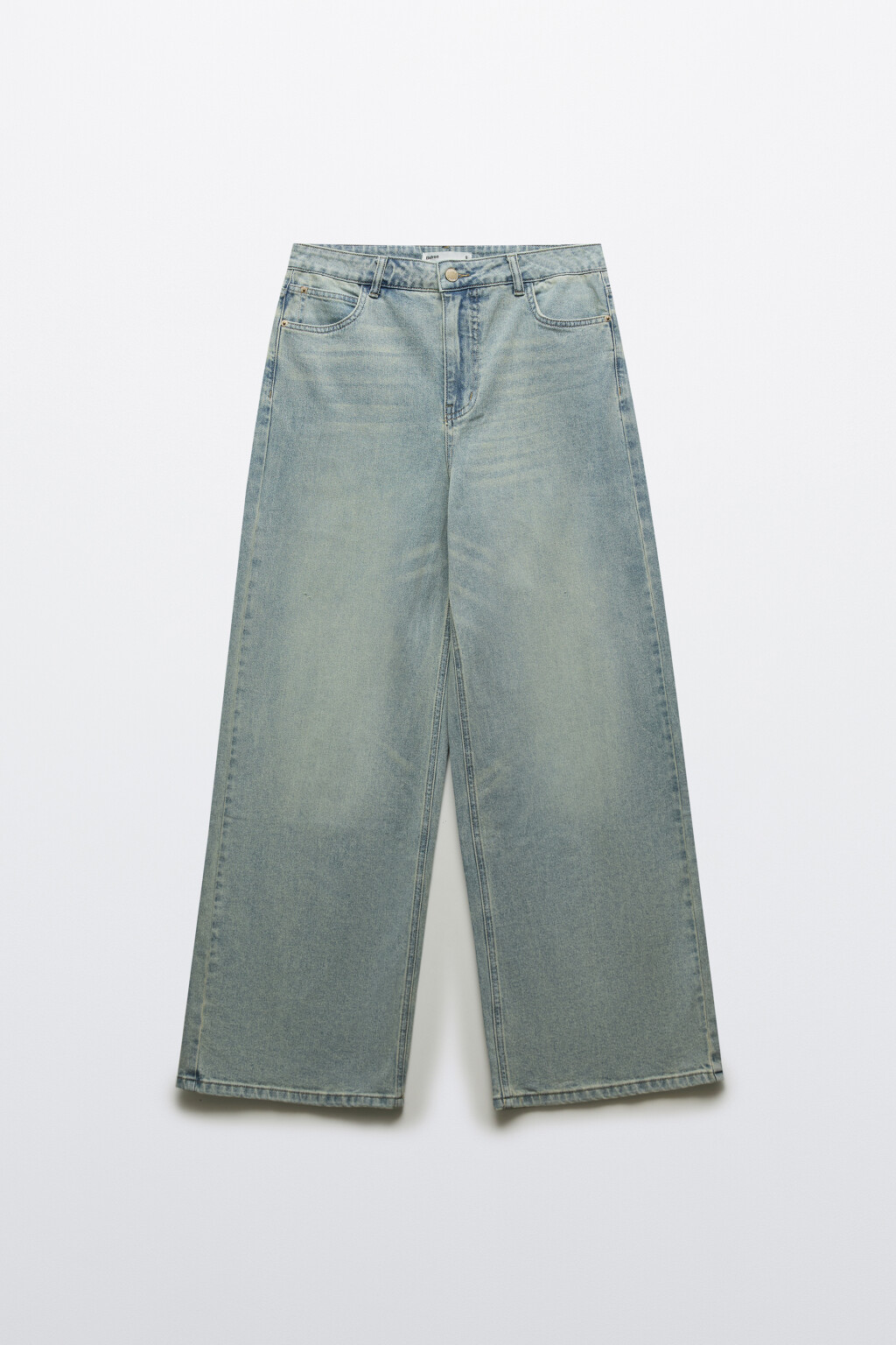 Джинсы багги с низкой посадкой - цвет синий - 1