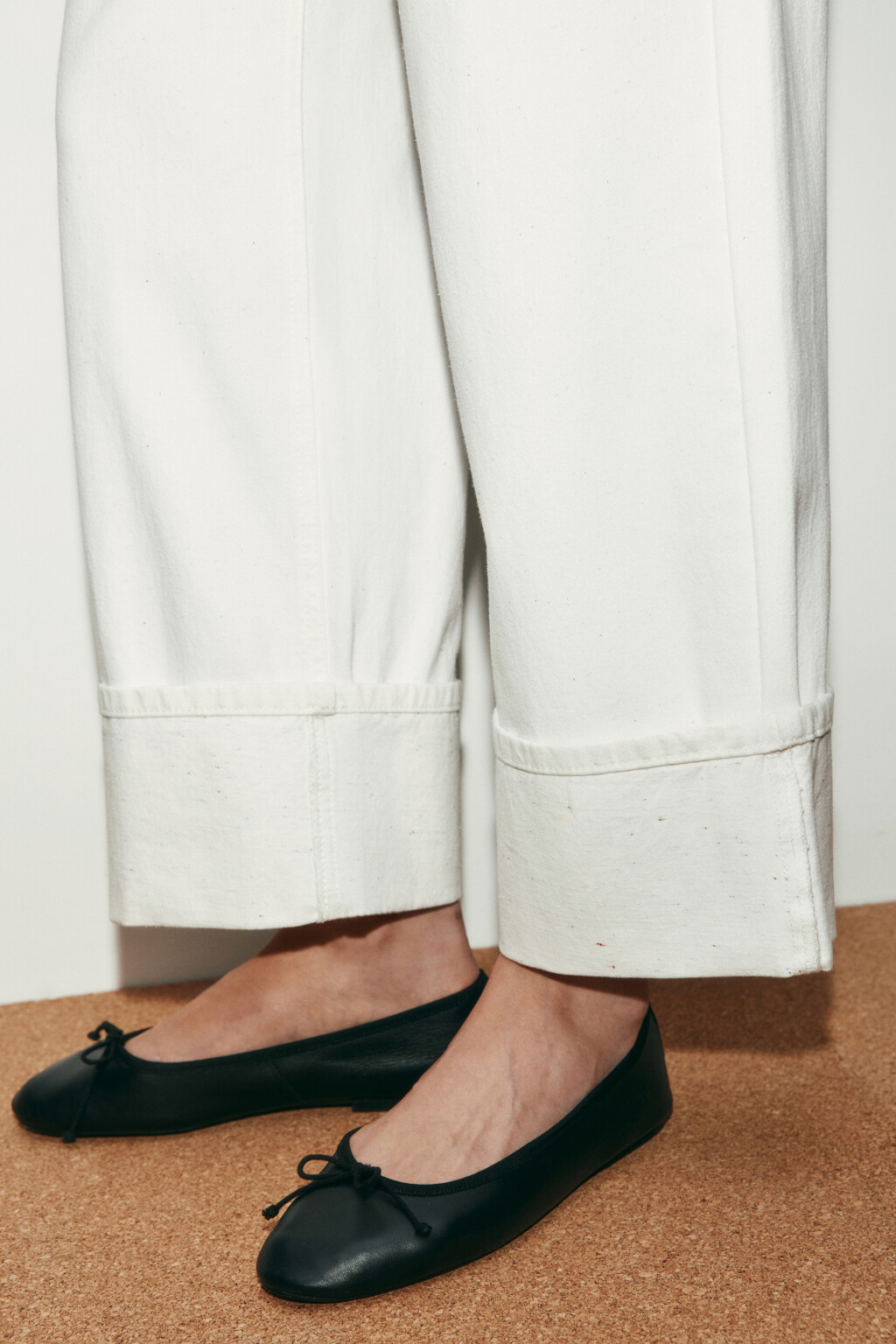 Джинсы straight fit со средней посадкой и подворотами - цвет белый - 7