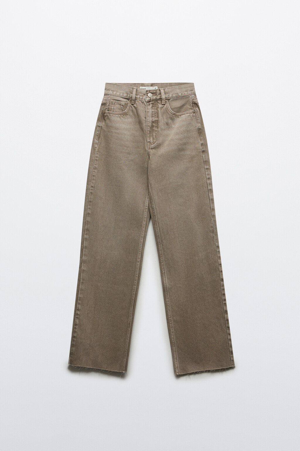 Джинсы straight fit с высокой посадкой - цвет коричневый - 1