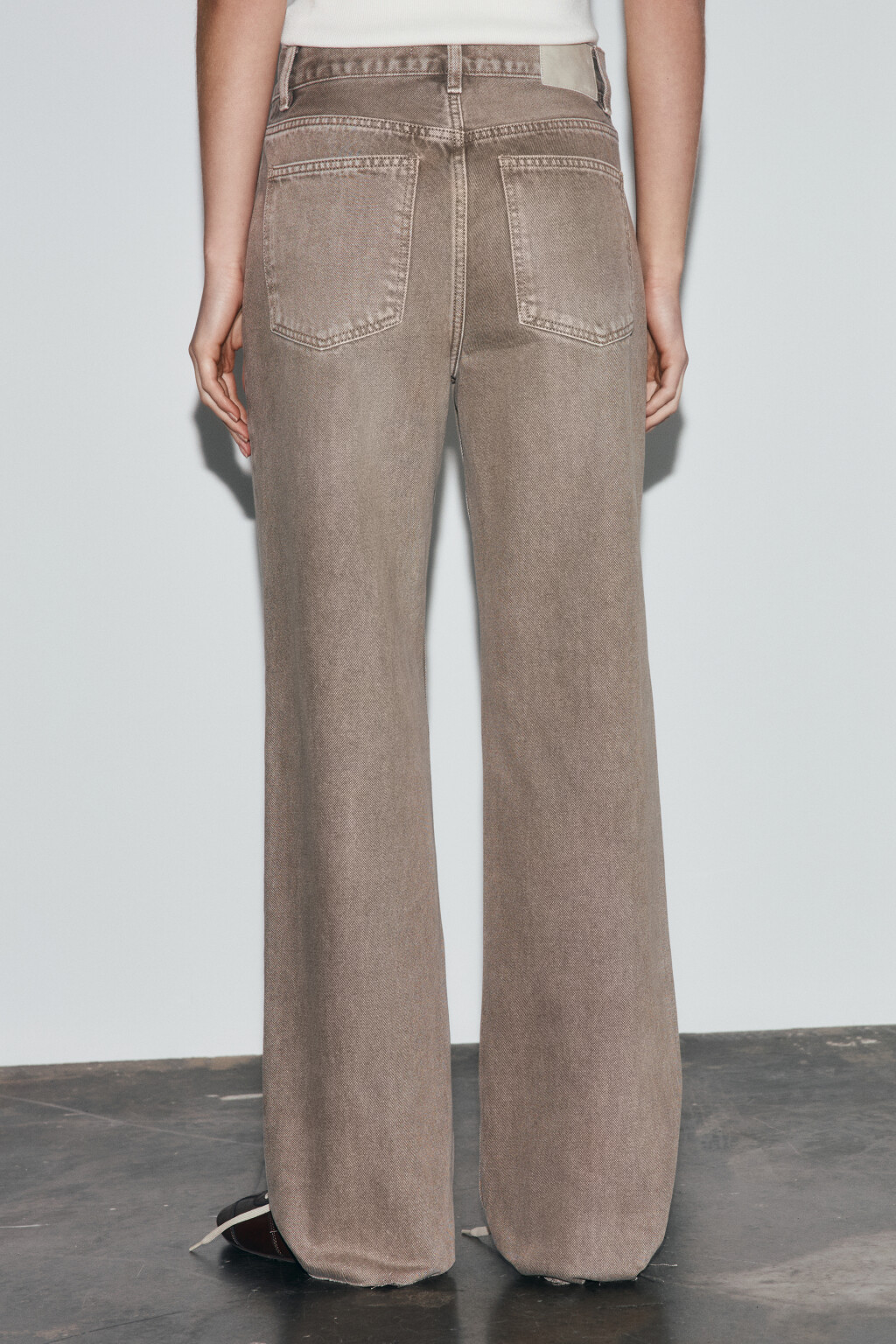 Джинсы straight fit с высокой посадкой - цвет коричневый - 4