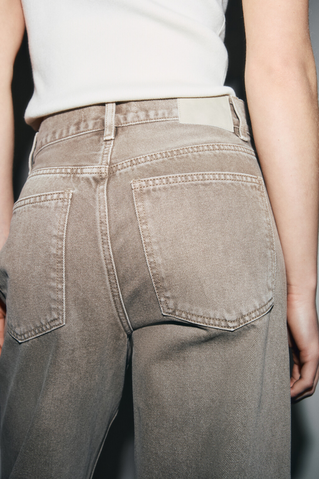 Джинсы straight fit с высокой посадкой - цвет коричневый - 7