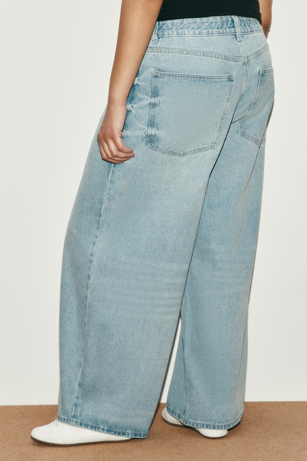 Джинсы baggy fit со средней посадкой - цвет голубой - 3