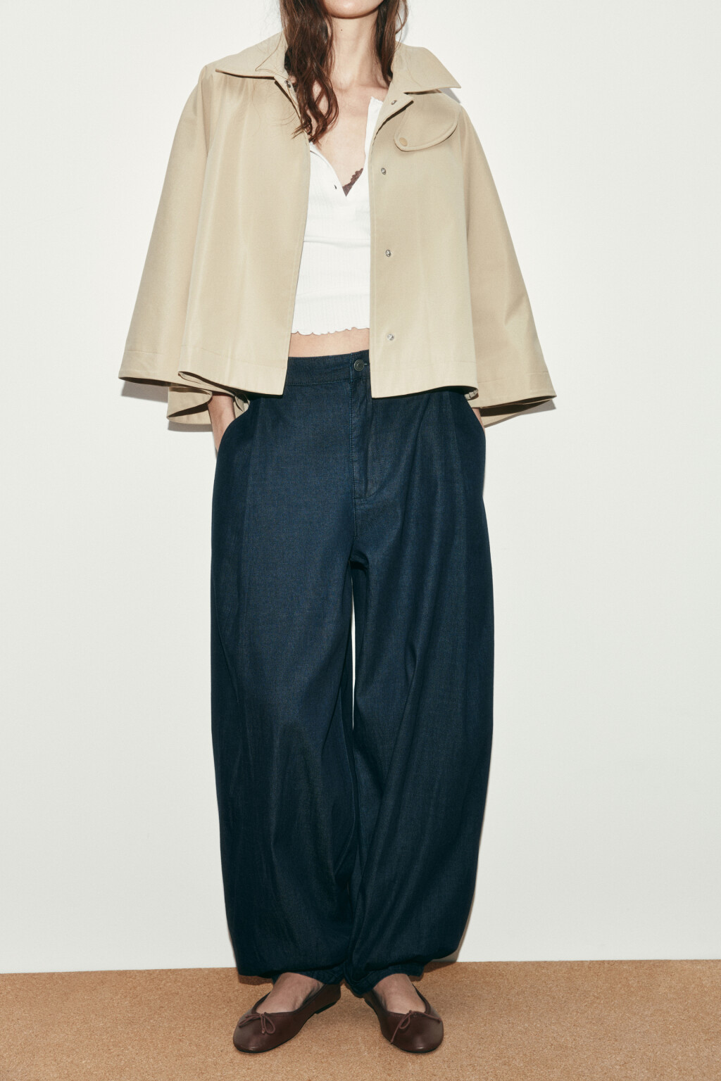 Джинсы-аладдины со средней посадкой - цвет синий - 2