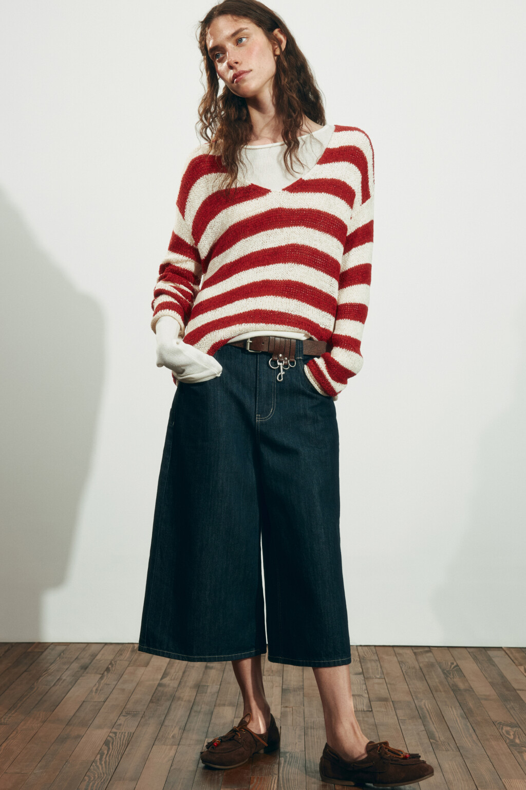 Джортсы с низкой посадкой и лиоцеллом - цвет синий - 1