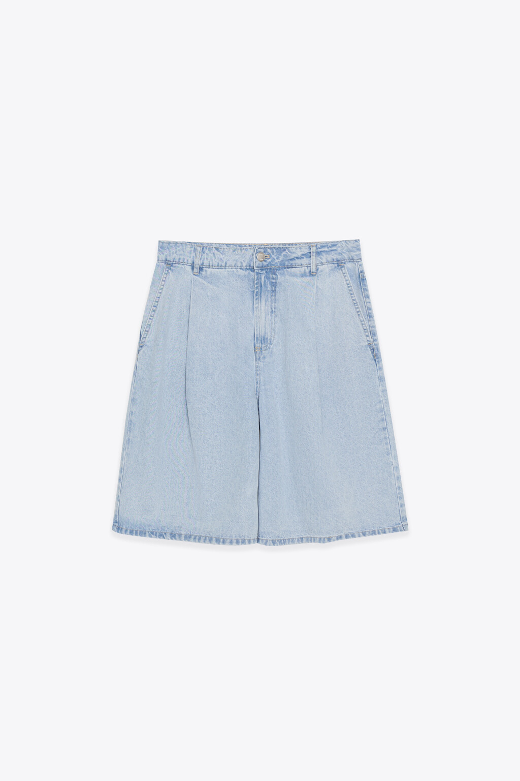 Джортсы с лиоцеллом и средней посадкой - цвет голубой - 1