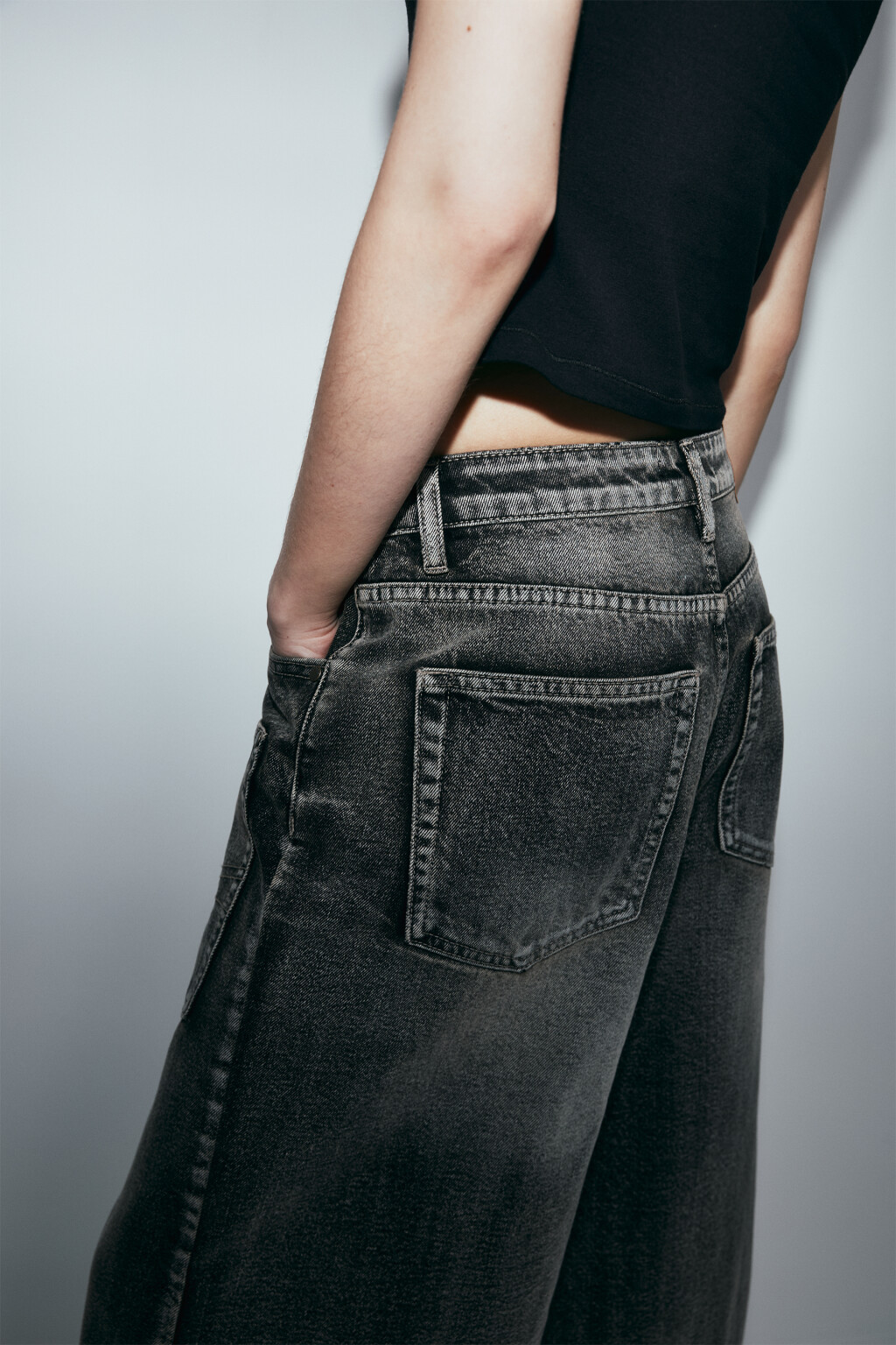 Джортсы со средней посадкой удлиненные - цвет серый - 6