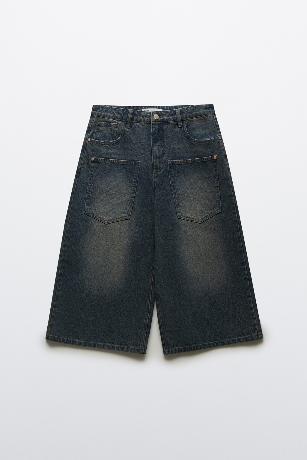 Джортсы со средней посадкой удлиненные - цвет синий - 1