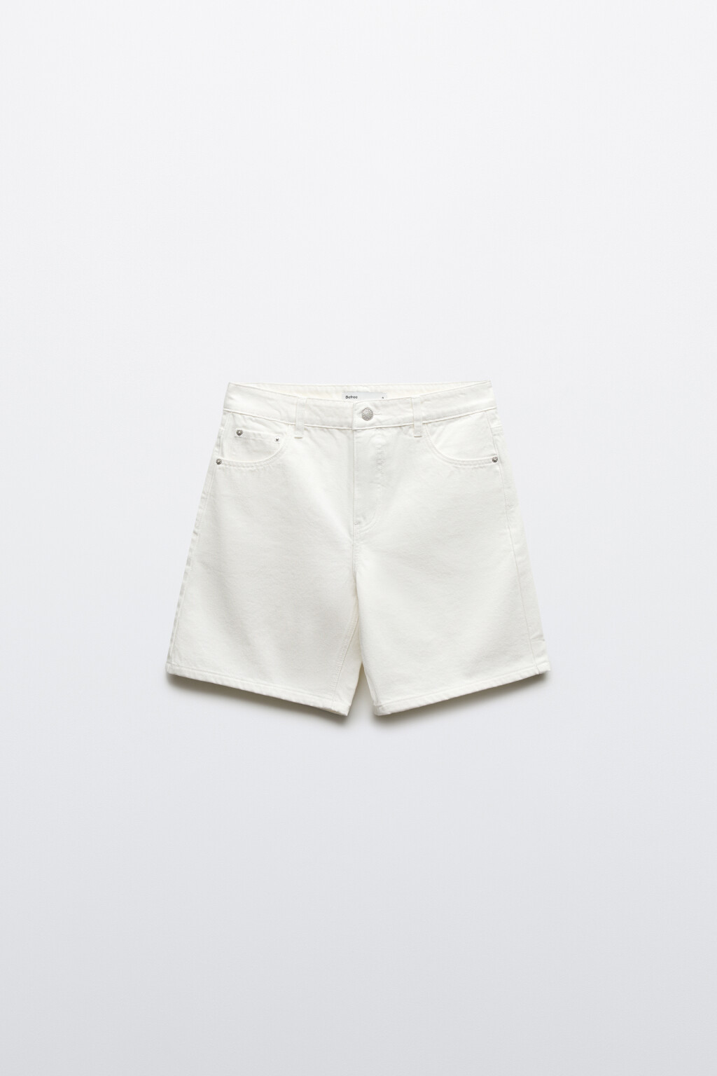 Шорты джинсовые со средней посадкой - цвет белый - 7
