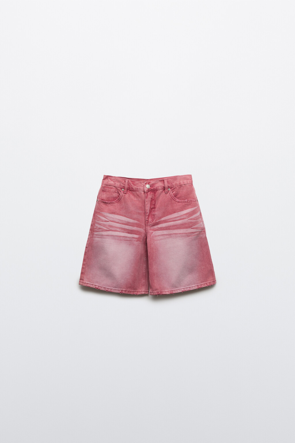 Шорты джинсовые с низкой посадкой - цвет розовый - 8