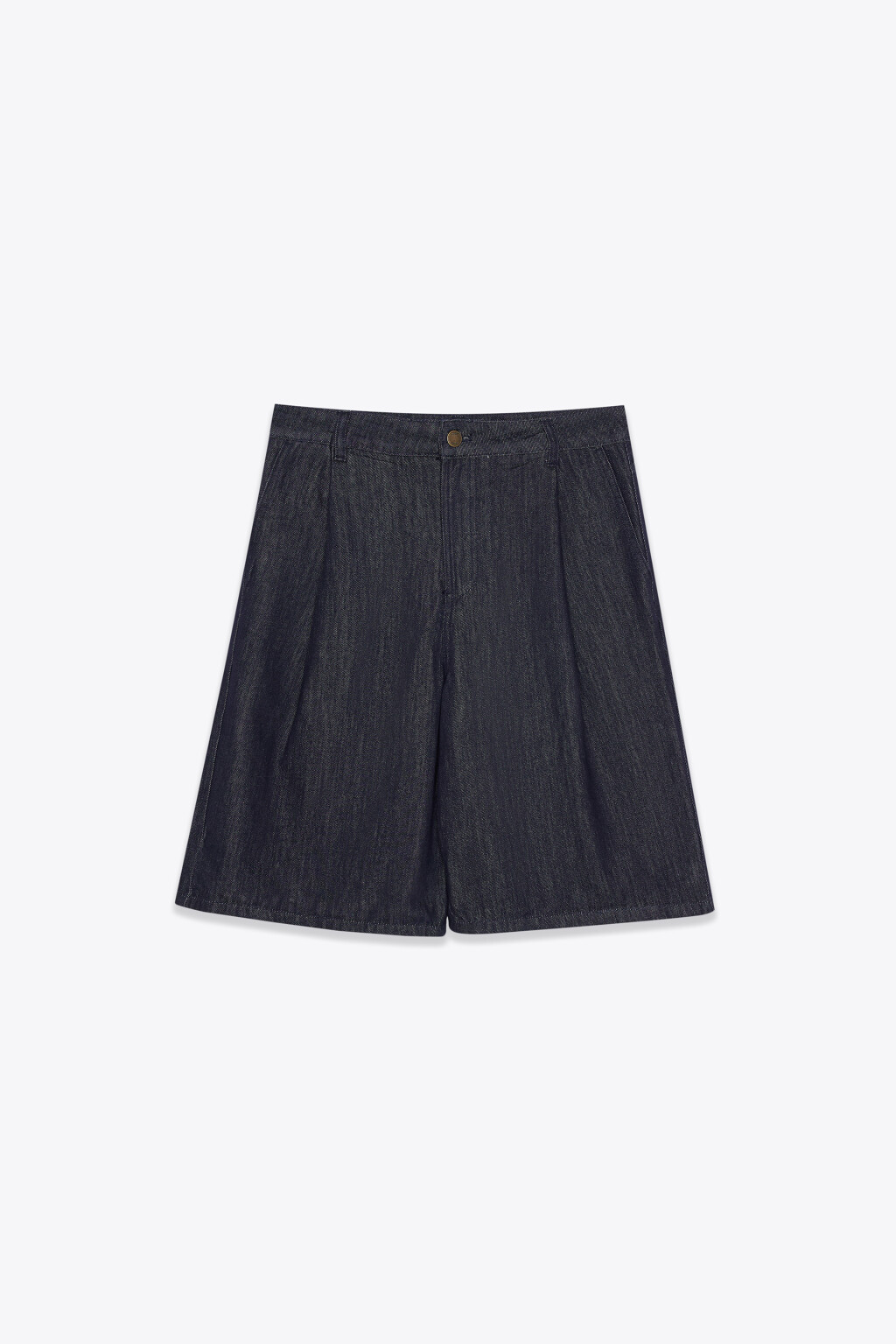 Шорты-бермуды джинсовые со средней посадкой - цвет синий - 1