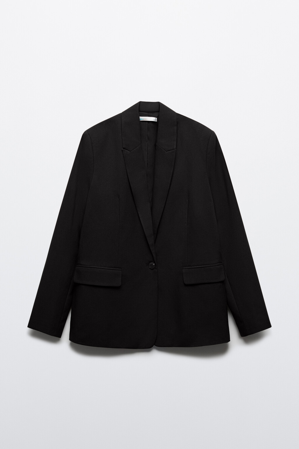 Пиджак прямого кроя со льном - цвет черный - 9