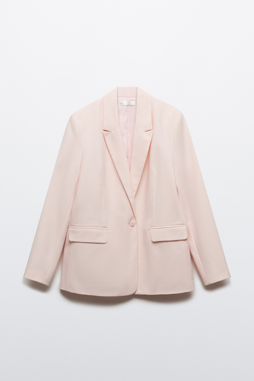 Пиджак прямого кроя со льном - цвет розовый - 1