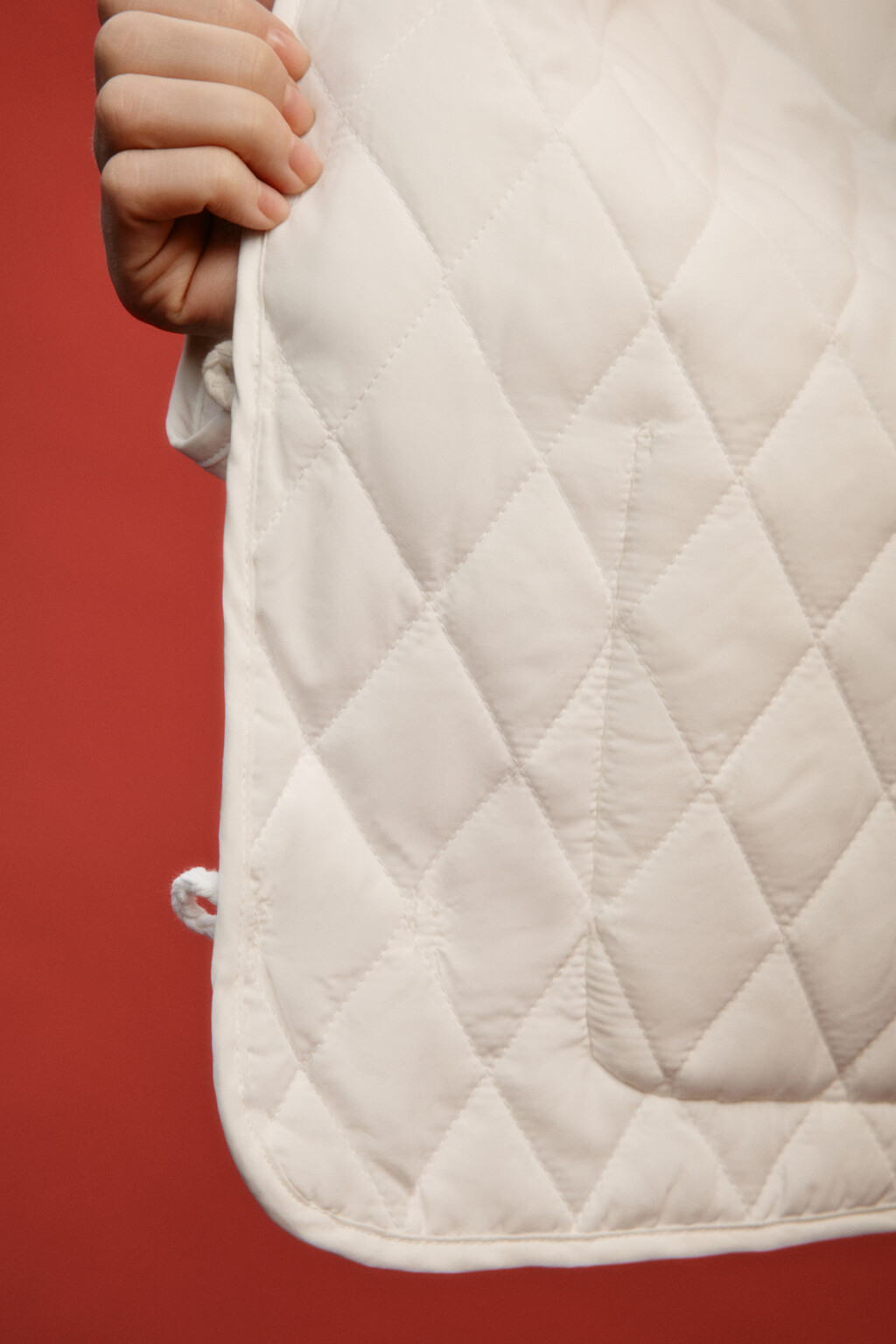 Жакет-бомбер укороченный на петлях с узором - цвет молочный - 8