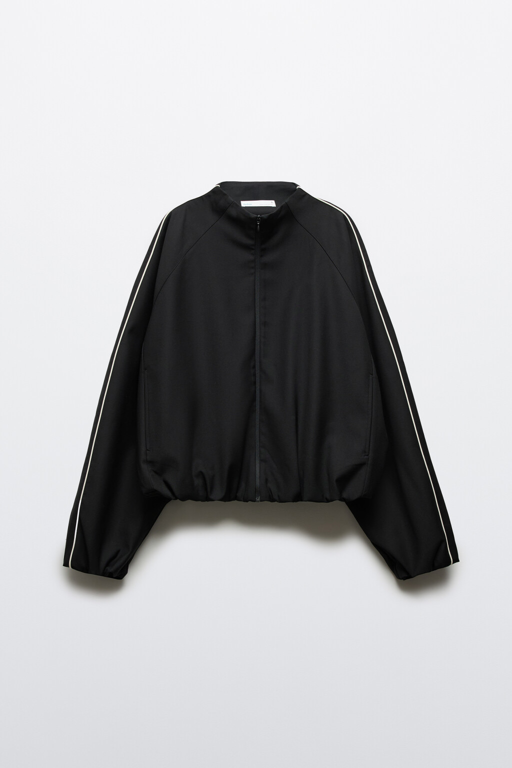 Худи-олимпийка с лампасами - цвет черный - 1