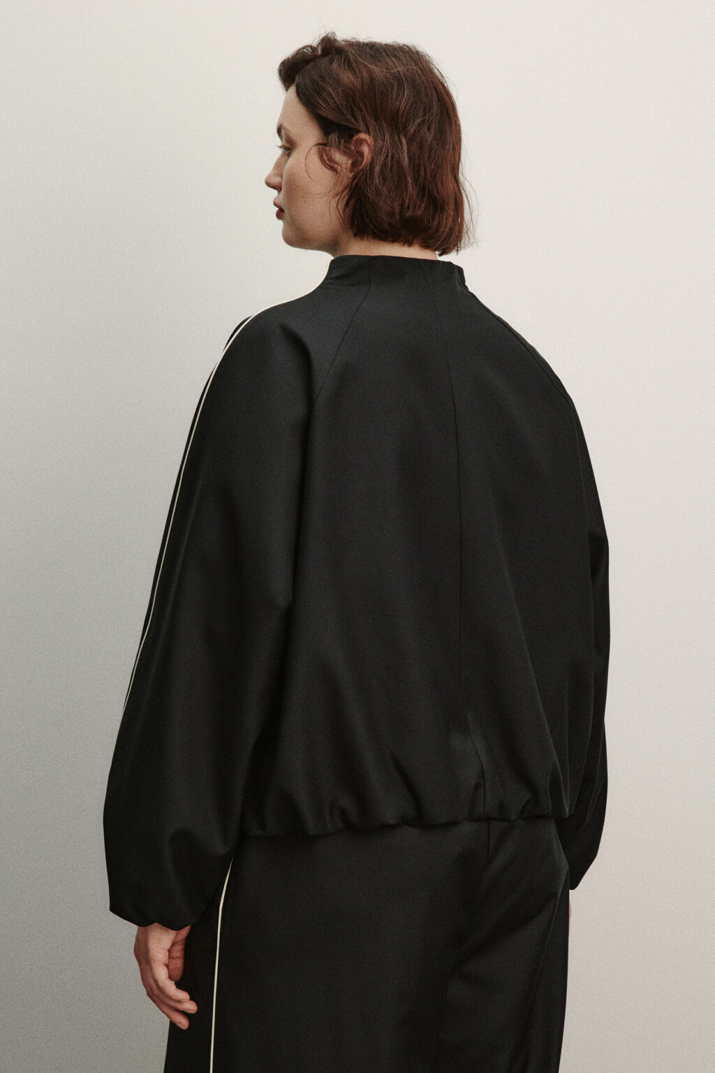 Худи-олимпийка с лампасами - цвет черный - 3