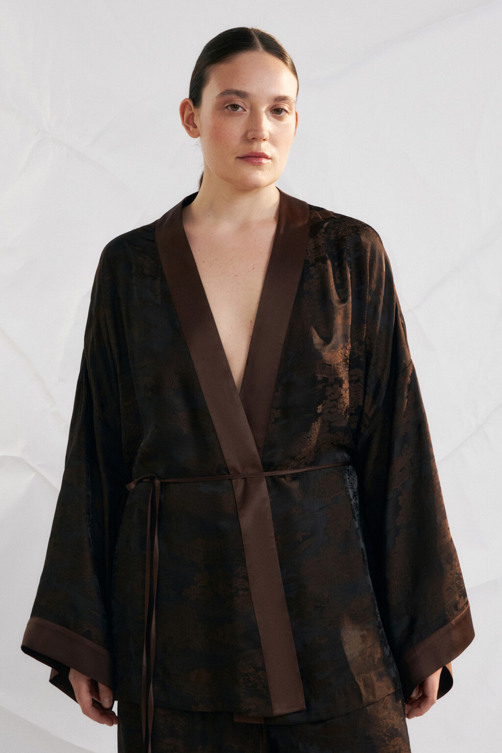 блузка женская - цвет коричневый - 2