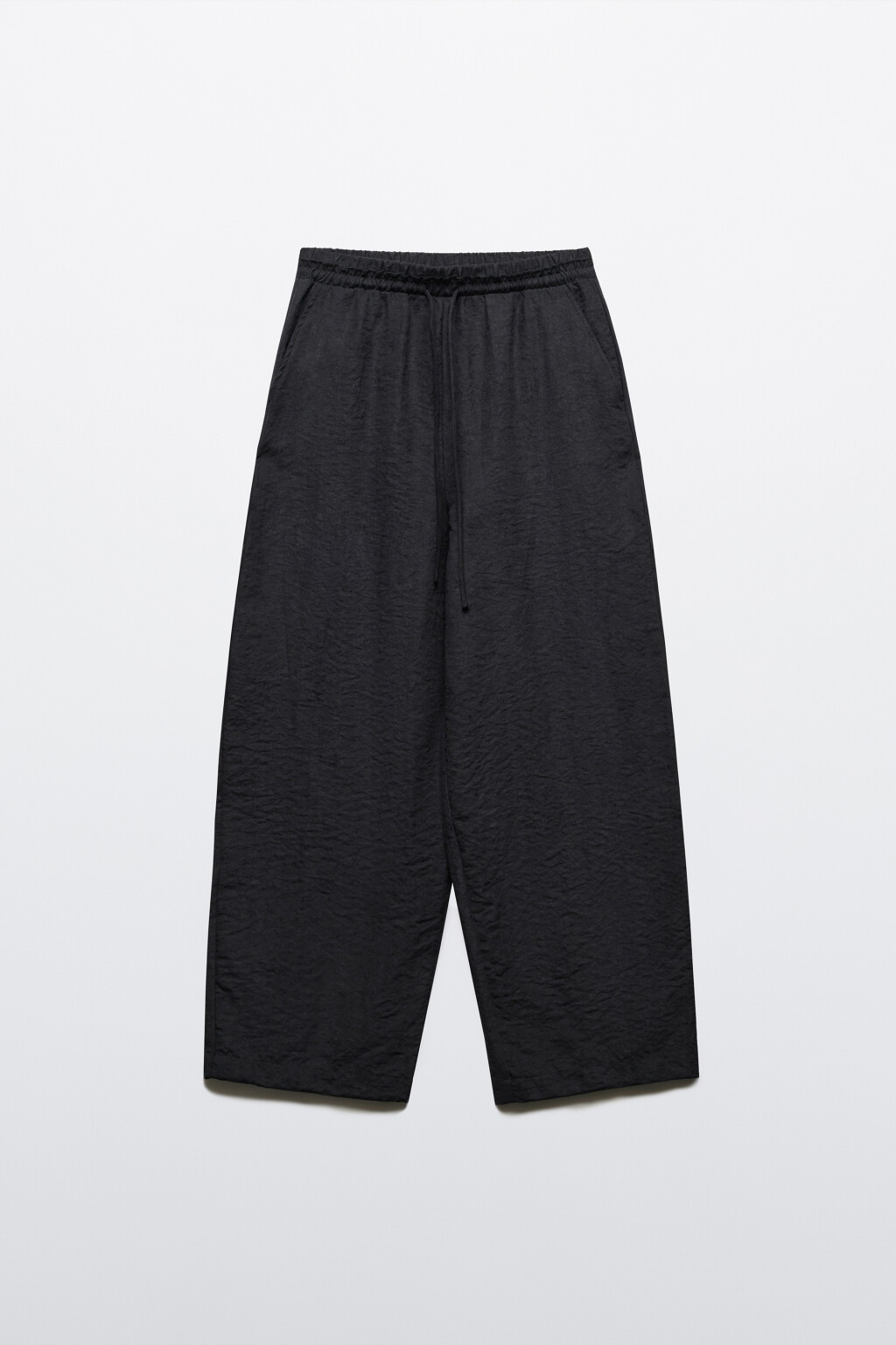 Брюки wide leg на завязках - цвет черный - 7