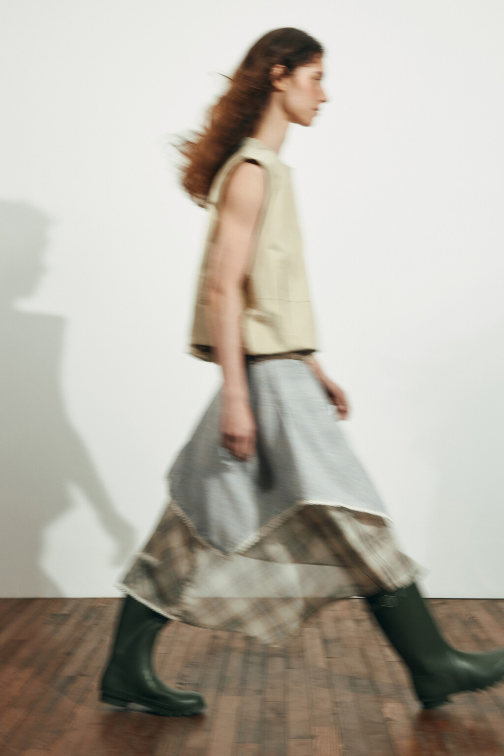 Юбка миди асимметричная в стиле пэчворк - цвет мультиколор - 2