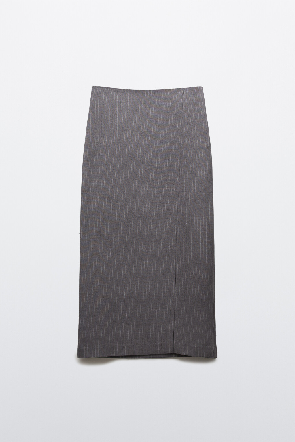 Юбка прямая миди в полоску - цвет серый - 7