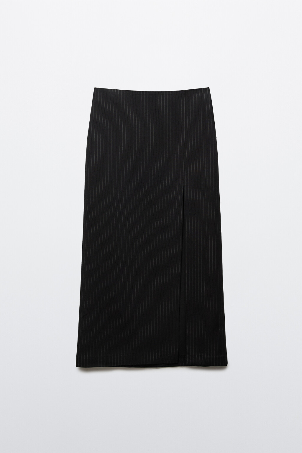 Юбка прямая миди в полоску - цвет черный - 7