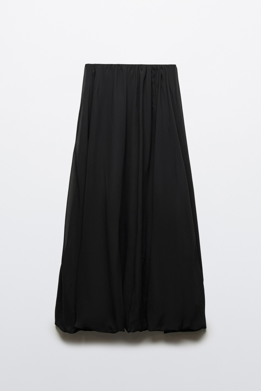 Юбка миди пышная - цвет черный - 1