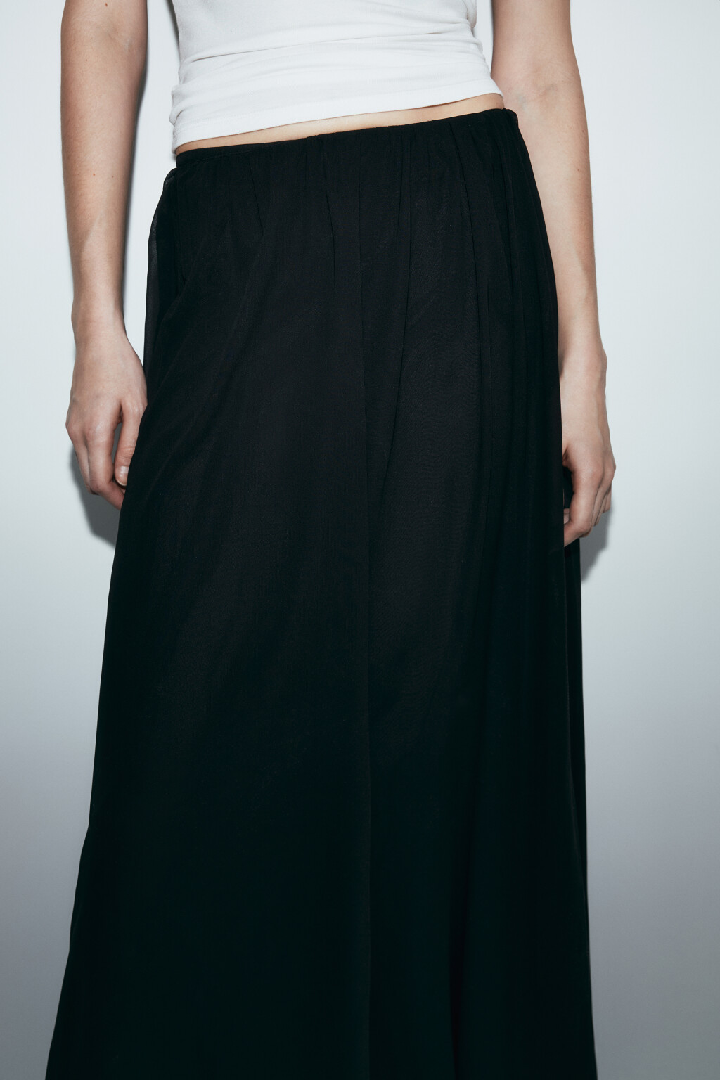 Юбка-баллон макси с высокой посадкой - цвет черный - 6